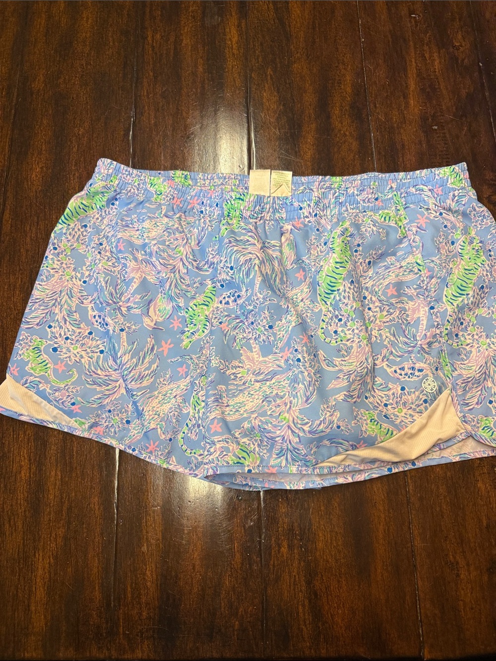 Lilly Pulitzer Pastel Blue Printed Athletic Shorts
